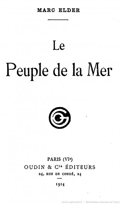 Le Peuple de la Mer de Marc Elder